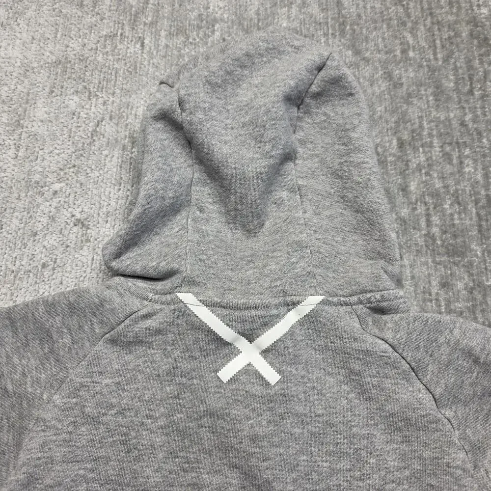 Adidas Hoodie Mens Small‎ Gray Full Zip Trefoil Logo Sweatshirt BQ3090 Classic